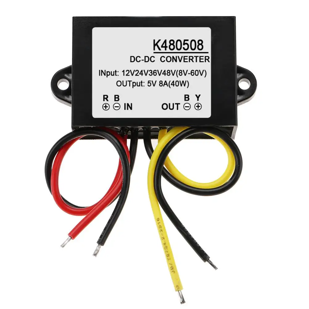 

40W 8A DC-DC Buck Converter 12V/24V/36V/48V to 5V Buck Converter Module Step Down Power Supply Module.