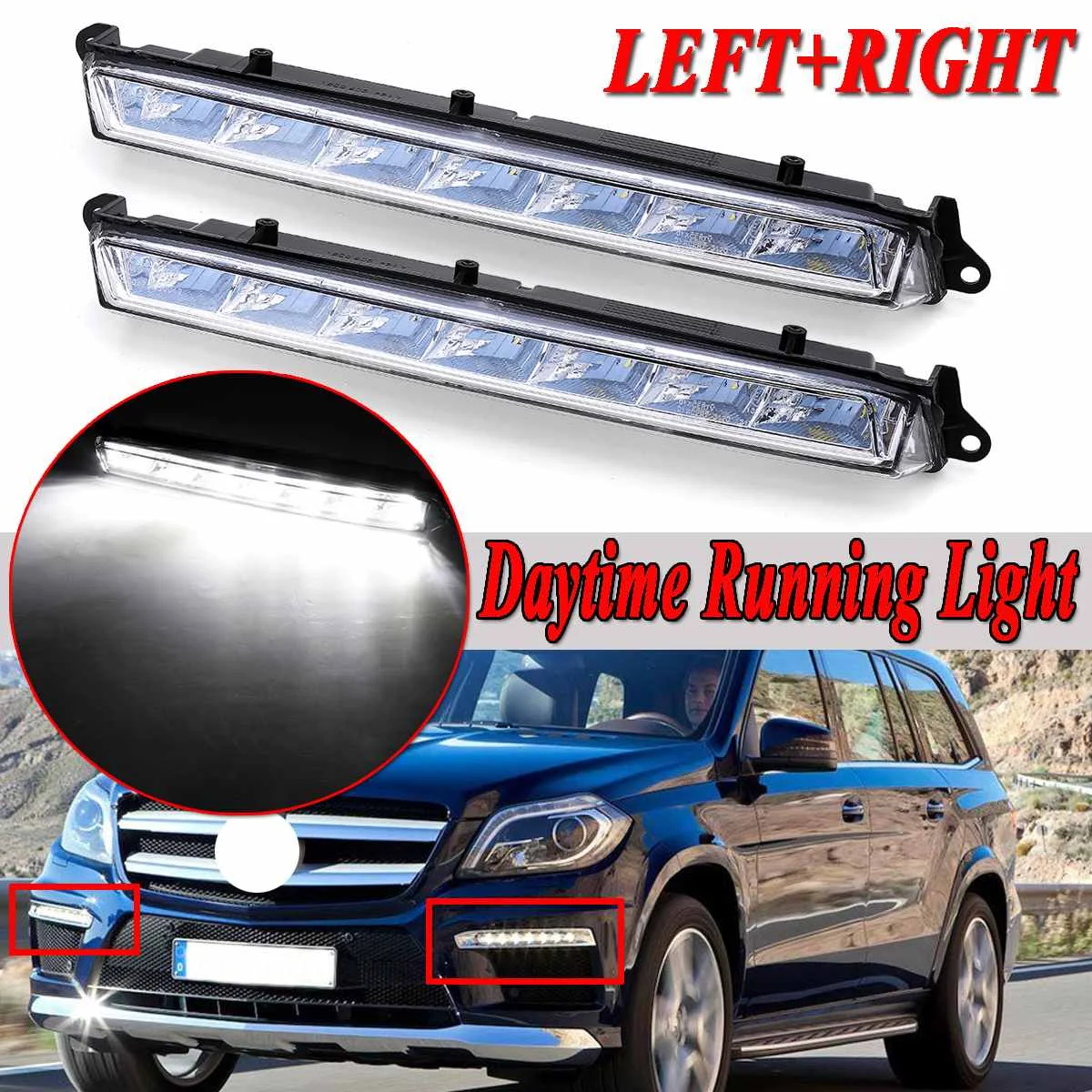 Front Daytime Running Lights Lamp Fog Lamp For Car For Mercedes For