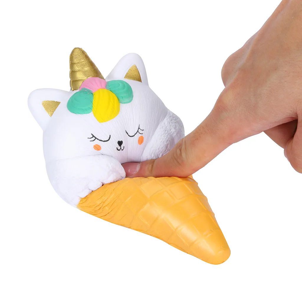 New Cute Cartoon Ice Cream Unicorn Cake Scented Squeeze Squishy Slow Rising Antistress Fun Funny Gadgets 3