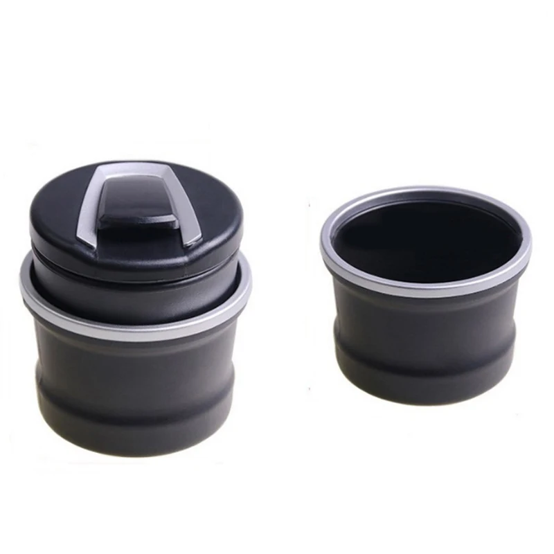 

DHBH-1Pcs Portable Detachable Car Smoking Car Ashtray Blue LED Light Smokeless Ashtray Cigarette Block Non-Slip Rubber