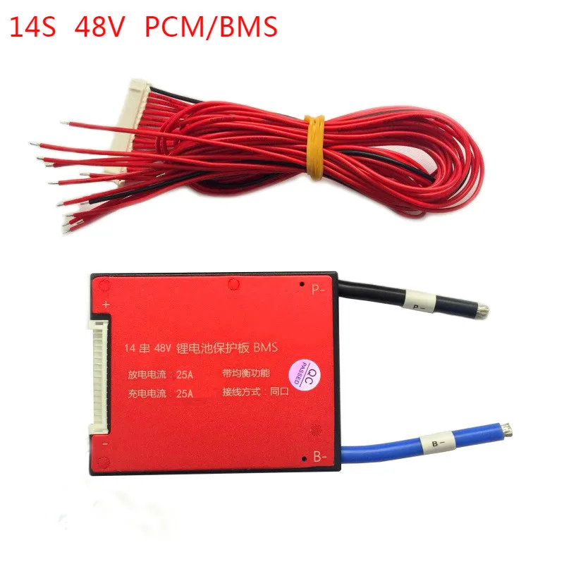 14 S 25A 35A 45A 60A 48 в PCB BMS защиты доска для Упак. 18650 литий ионный батарея ячейки модуль с