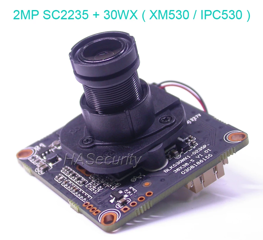 

IPC 1080P 1/2.7" SmartSens SC2235 CMOS sensor + 30WX (XM530/ IPC530) CCTV IP camera PCB board module +LAN cable +IRC +M12 Lens