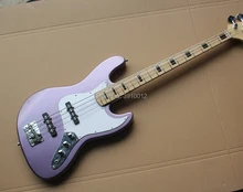 Factory custom Light Purple Electric Bass Guitar with White Pickguard,4 Strings,Maple Fingerboard,offer customized Factory custom Light Purple Electric Bass Guitar with White Pickguard,4 Strings,Maple Fingerboard,offer customized