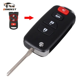 

Dandkey Remote Car Key Fob 4 Button for Nissan Altima Maxima 350Z Armada 2004 2005 2006 2007 2008 2009 Car Key Case key shell