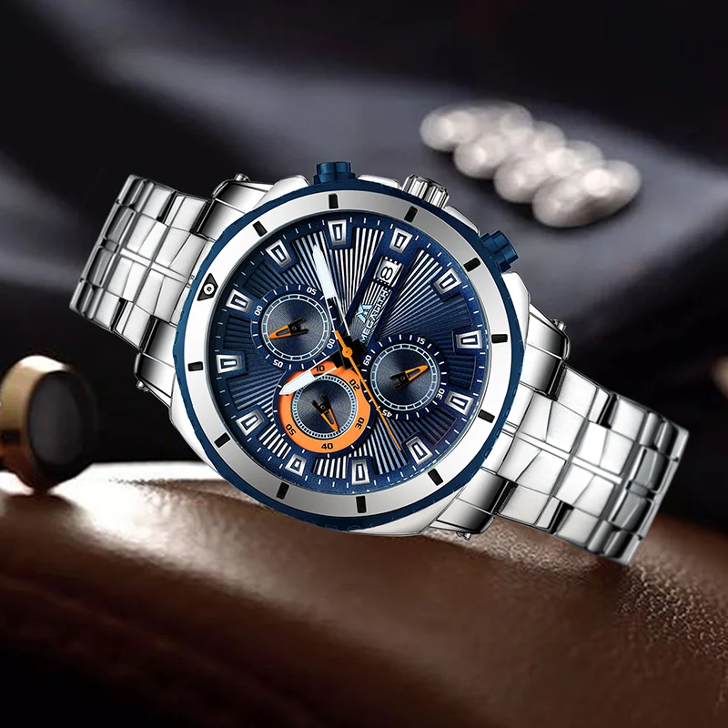 

MEGALITH Reloj Hombre Military Sport Watches Mens Chronograph Watch Waterproof Stainless Steel Quartz Clock Relogio Masculino