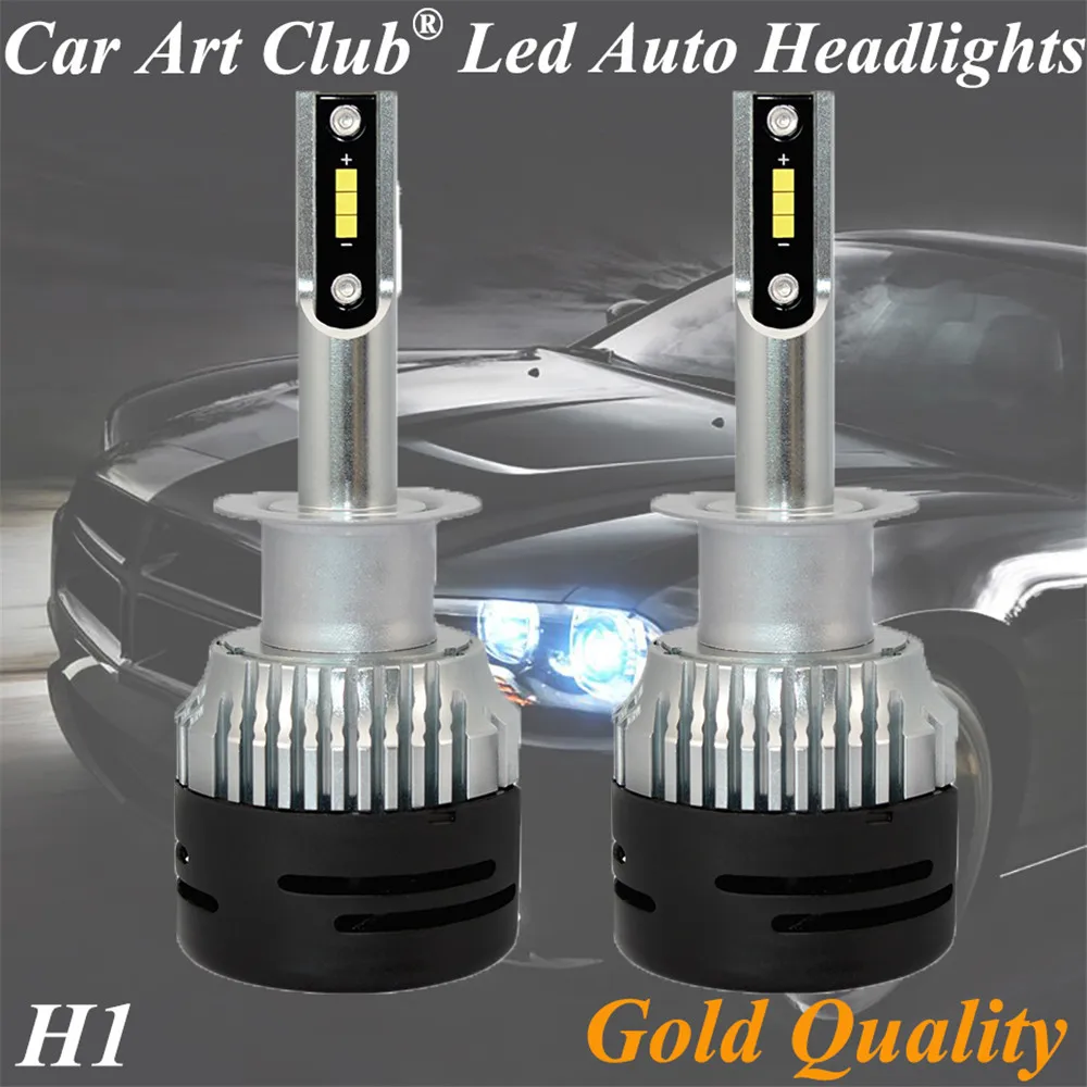 

Car Art Club H1 High brightest Car Headlight Bulbs Automotive lamps 12V Cre e ZES chips auto led kits best selling
