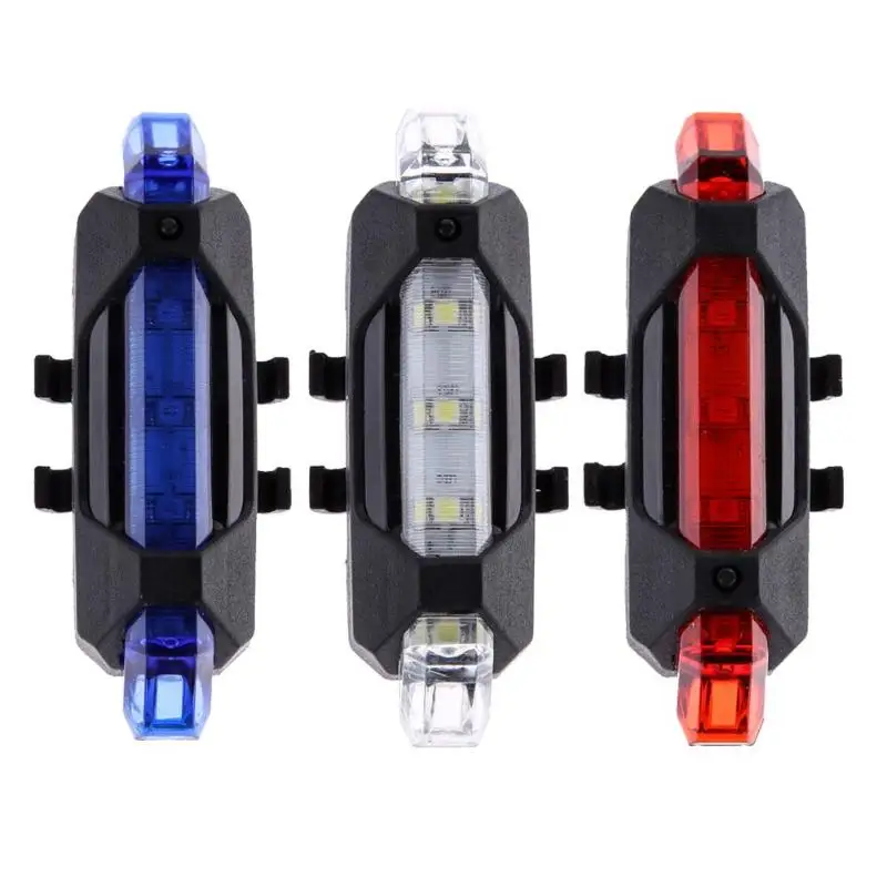 

4 Modes USB Rechargeable Bike LED Rear Tail Light Bicycle Safety Cycling Warning Rear Lamp Free Shipping for Night Cycling
