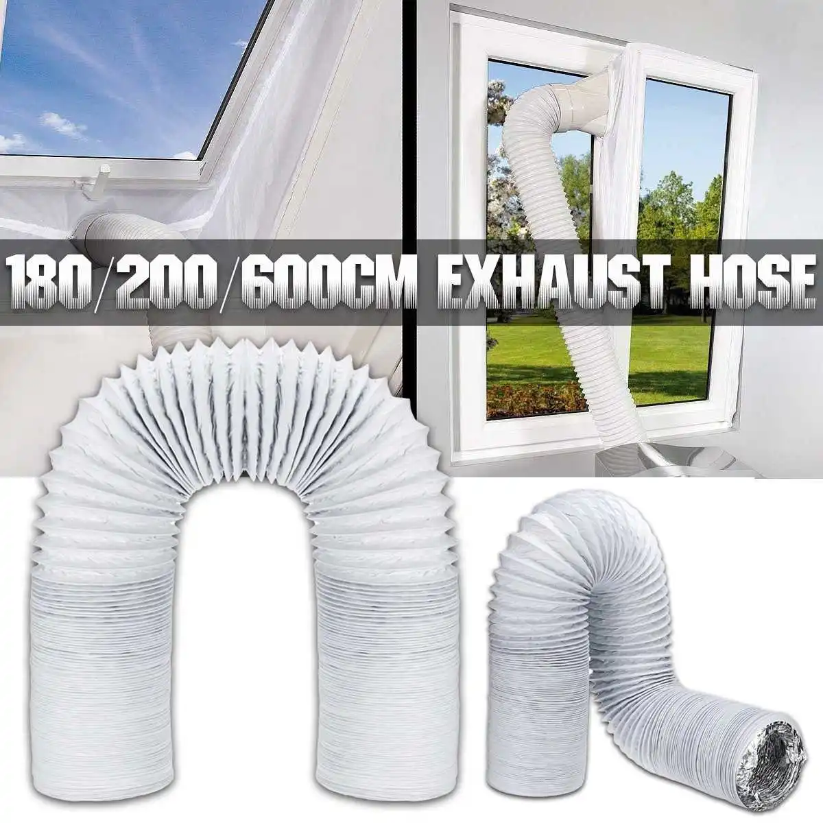 

12.5cm PVC Aluminum Foil Universal Portable Air Conditioner Exhaust Hose Conditioning Vent Hose Pipe 600cm