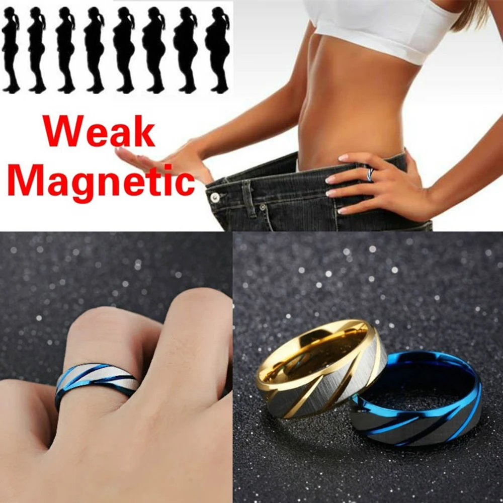 Магнитный медицинский палец для потери веса из нержавеющей стали, фитнес-кольцо, уменьшающее потеря веса, сжигающие жир, способствующие похудению