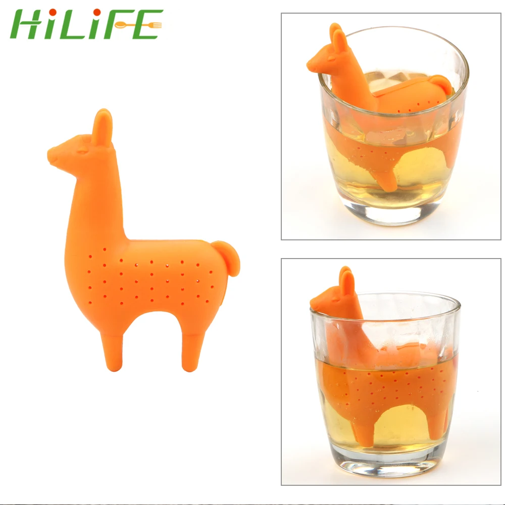 

HILIFE Tea Bags Strainers Herb Spice Diffuser Alpaca Shape Tea Strainer Filter Teaware Reusable Silicone Teabags Kitchen Gadget