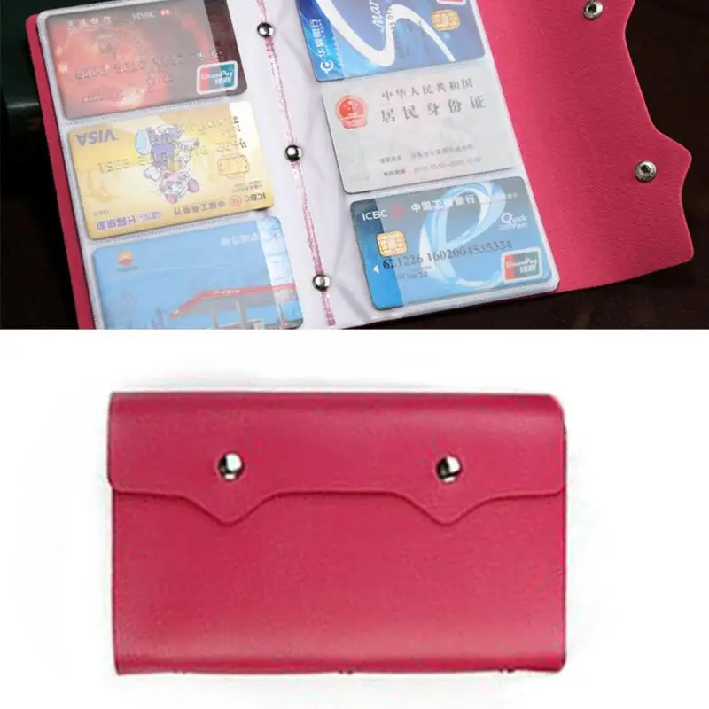 Большой Вместительный женский кожаный чехол для ID кредитных карт, бизнес-держатель для карт, карманная сумка, кошелек с 108 слотами, кошельки