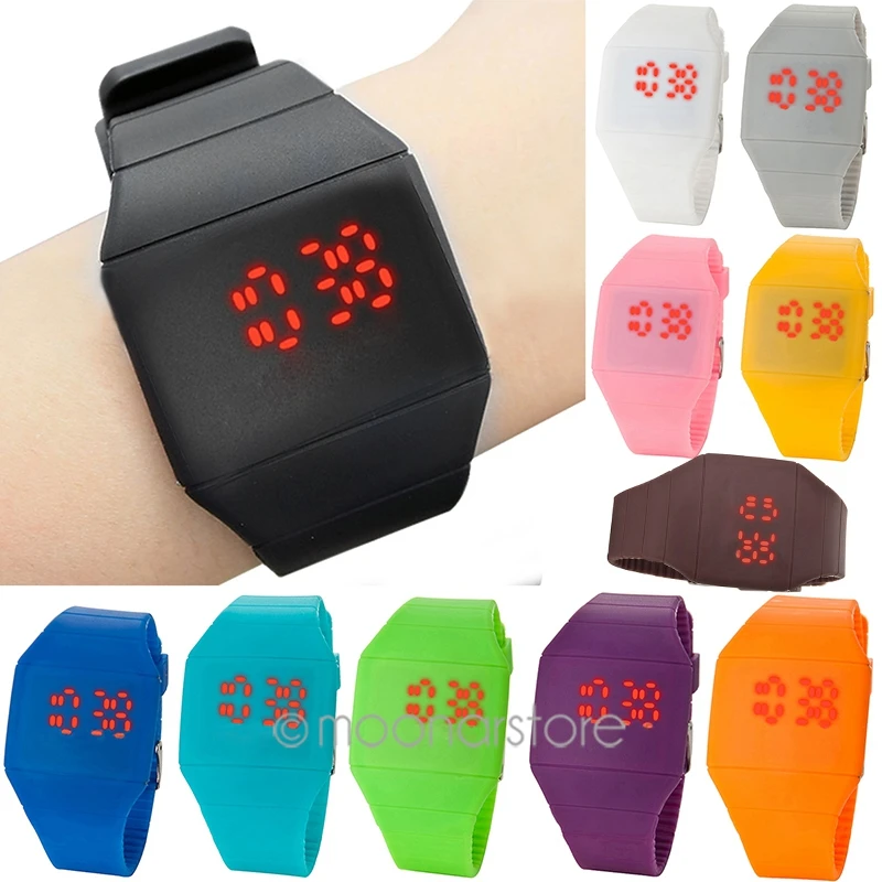 

NEW Male Casual LED Finger Screen Watches Men's Digital Clock Man Silicone Wrist Watch Clock Hodinky Ceasuri Relogio Masculino