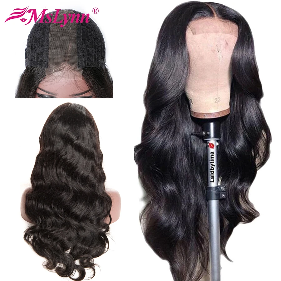 

Lace Frontal Human Hair Wigs 2x6 Body Wave Wig Pre Plucked Lace Wig Mslynn Remy Brazilian Hair Lace Wig For Black Women