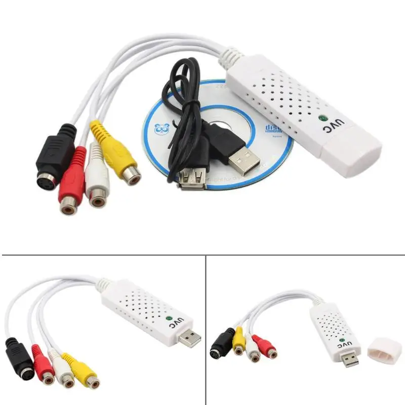 Портативный USB 2,0 адаптер для видеозахвата кабель для карты захвата поддержка Easycap/всех форматов DVD+/-R/RW, DVD+/-VR и DVD-Video