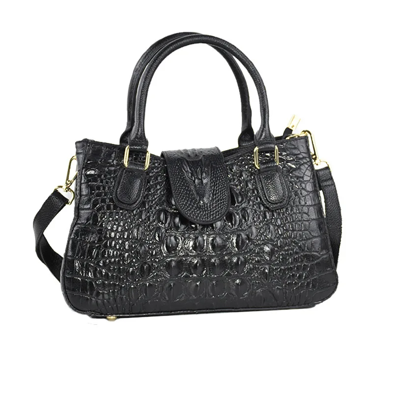 2019 التمساح الإناث حقيقية جلد التمساح الفاخرة شنطة كتف المرأة أعلى-حقائب بيد مصمم حقائب موهير حقيبة محايد