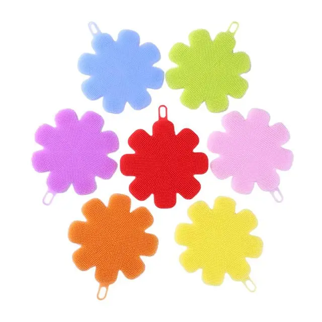 Best Price 1PC Flower Shape Silicone Makeup Brush Cleaner Mat Cosmetic Pens Scrubber Board Makeup Brush Cleaning Accessories Tools 