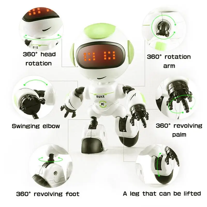 Touch Sensing LED Eyes RC Robot Smart Voice DIY Body Gesture Model Toy Touch Sensing of Head Voice robot for children Xmas gift Touch Sensing LED Eyes RC Robot Smart Voice DIY Body Gesture Model Toy Touch Sensing of Head Voice robot for children Xmas gift