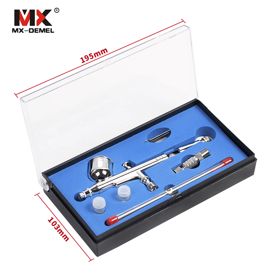 

Airbrush Paint Spray Gun Set 0.2mm / 0.3mm / 0.5mm Portable Gravity Feed Dual Action Airbrush Paint Spraying Tools