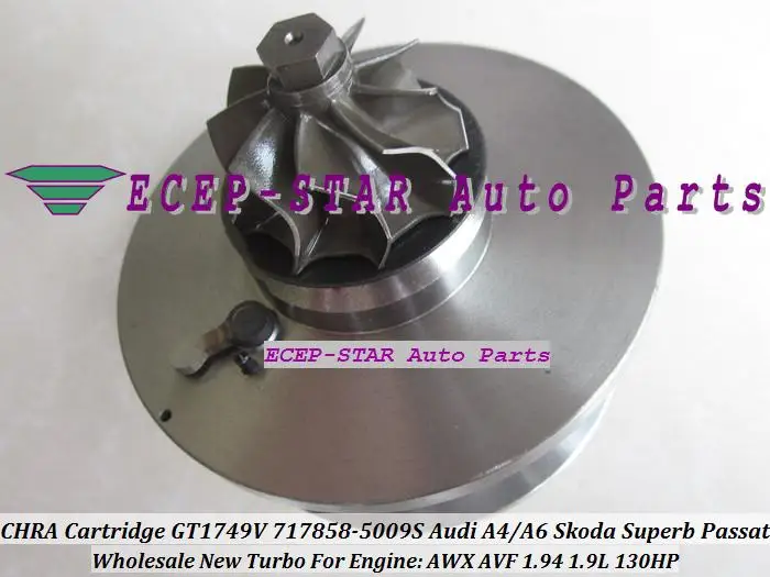 Turbo CHRA Cartridge Turbocharger Core GT1749V 717858-5009S For AUDI A4 A6 SKODA Superb VW PASSAT TDI AWX AVF 1.94 1.9L 130HP