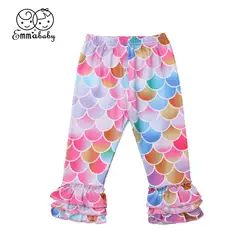 Одежда для малышей штаны для девочек детская одежда Принцесса Радуга трусики с оборками детские штаны Леггинсы Брюки От 6 месяцев до 4 лет