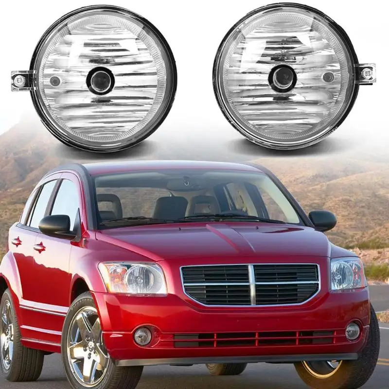

1 Pair Fog Lights with Bulbs 4805857AA 4805857AB for COMPASS CHRYSLER SEBRING DODGE CALIBER CHARGER Fog Lamps for Chrysler Jeep