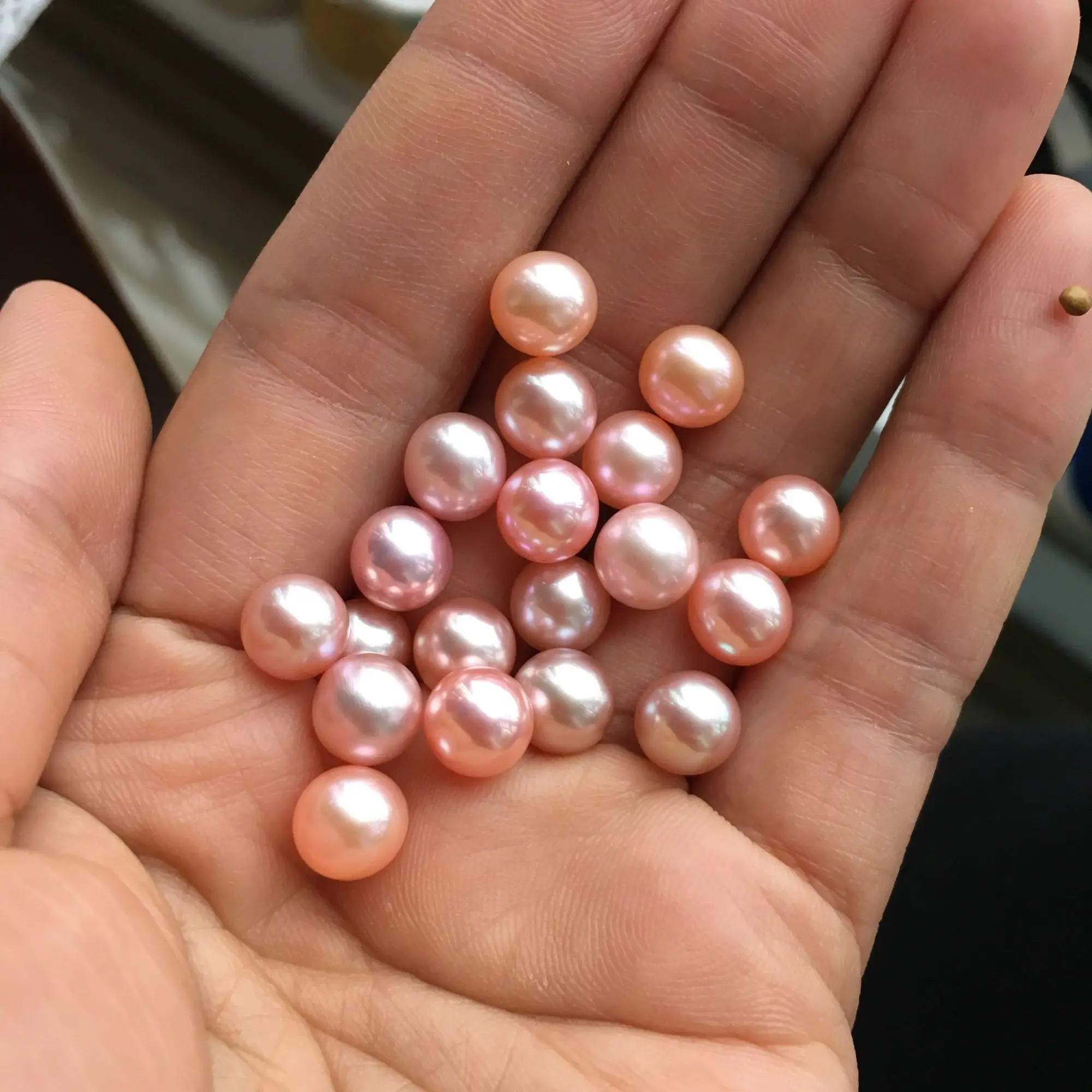 

{Baroque Pearl} Freshwater Baroque Pearl Sale by Mixed Beauty Colors , Undrilled 8-9MM Baroque Loose Pearl, 5pcs/Lot Wholesale