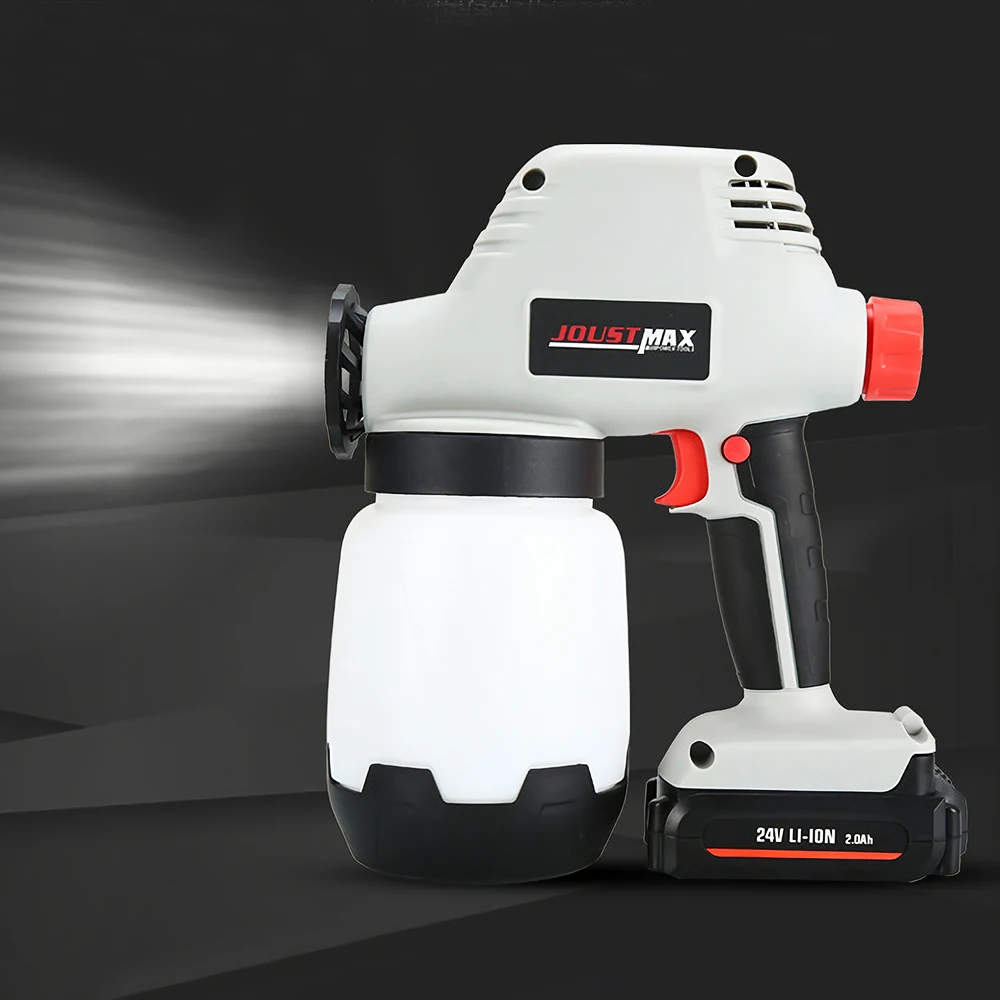 Joustmax JST81015 24 V литий ионный Батарея ручной Electric paint спрей пистолет Регулируемый