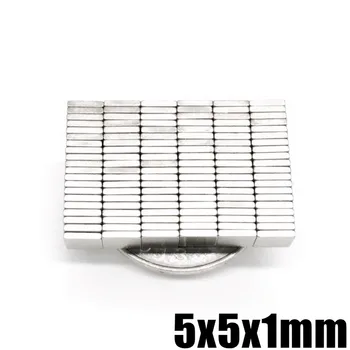 

100pcs magnet 5x5x1 mm N35 Strong Square NdFeB Rare Earth Magnet 5*5*1 mm Neodymium Magnets 5mm x 5mm x 1mm