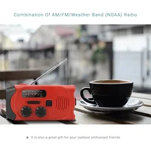 Многофункциональное переносное радио зарядка от солнечной энергии, с ручкой Dynamo power ed AM/FM/WB погода радио использование аварийный светодиодный фонарик и Банк питания