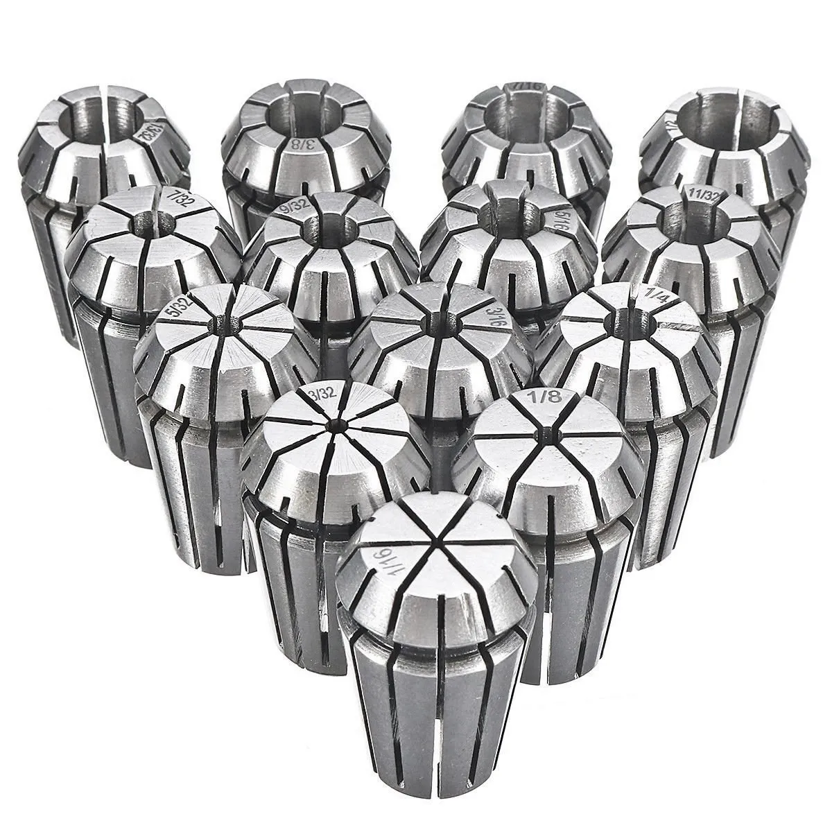 

14 Pcs ER20 Collet Collet Spring Set For Cnc Workholding Engraving Machine And Milling Lathe Tool