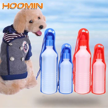 

HOOMIN Dog Cat Drinking Water Feeder Portable Dog Travel Water Bottle Foldable 250/500 ML Outdoor Pet Puppy Bowl Pet Dispenser