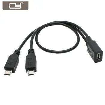 

10pcs/lot Micro USB Female to 2 Micro USB Male Splitter extension charge cable for Galaxy S5 i9600 S4 I9500 Note2 N7100 S3 I930