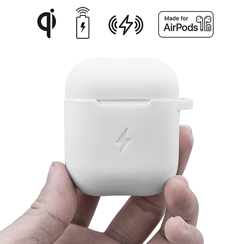 

For apple airpods wireless charging receiver Silicone case Qi standard Compatible with all wireless chargers Air pods case