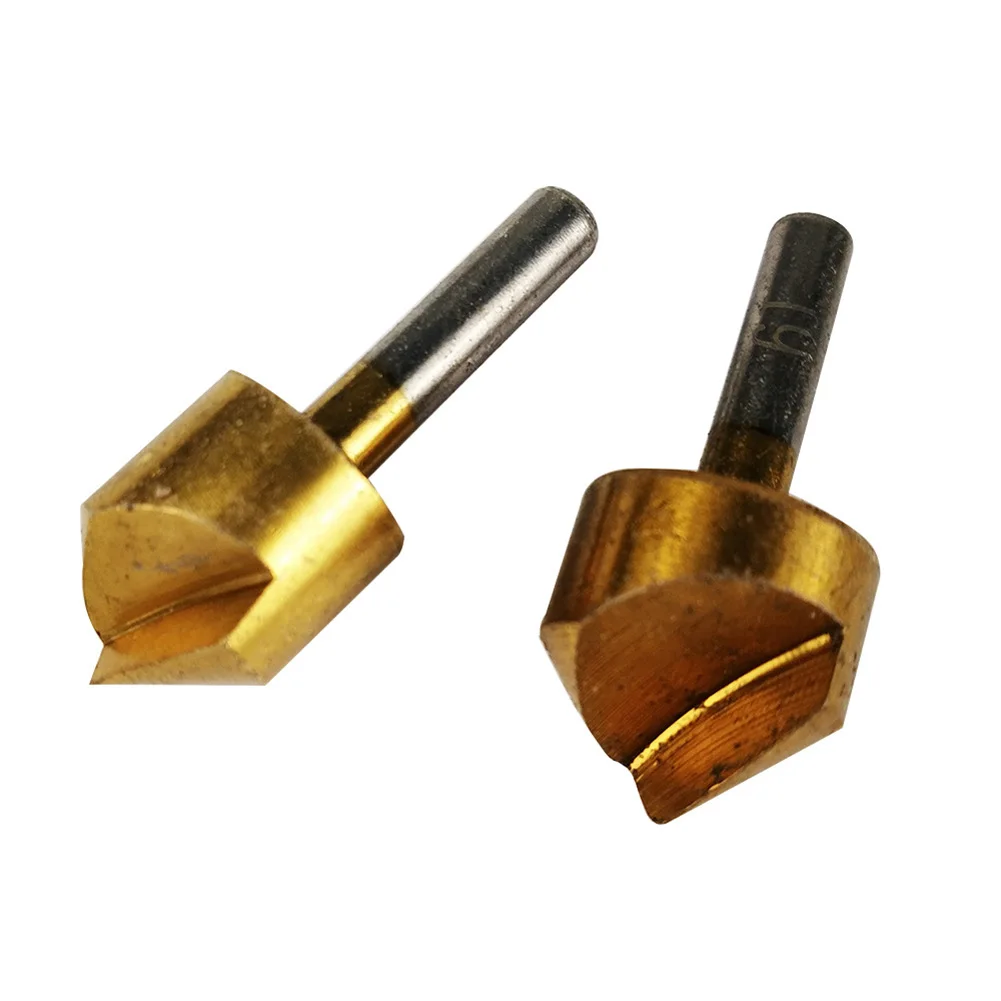 

Hex Shank Titanium Plated Five-edge Chamfering Knife Reaming Chamfering Machine 6/ 10/ 13/ 16/ 19 MM Wood Boring Drill Sleeve
