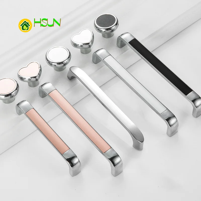 

2pcs Concise Door Handle Silver Furniture Handle Kitchen Cabinets Hardware Love Heart Cupboard Wardrobe Handle Pink Drawer Pulls