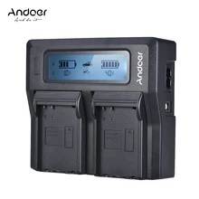 Andoer EN-EL15 двухканальный цифровой Камера Батарея Зарядное устройство ЖК-дисплей Дисплей для Nikon D500 D610 D7000 D7100 D750 с DC автомобильный Зарядное устройство