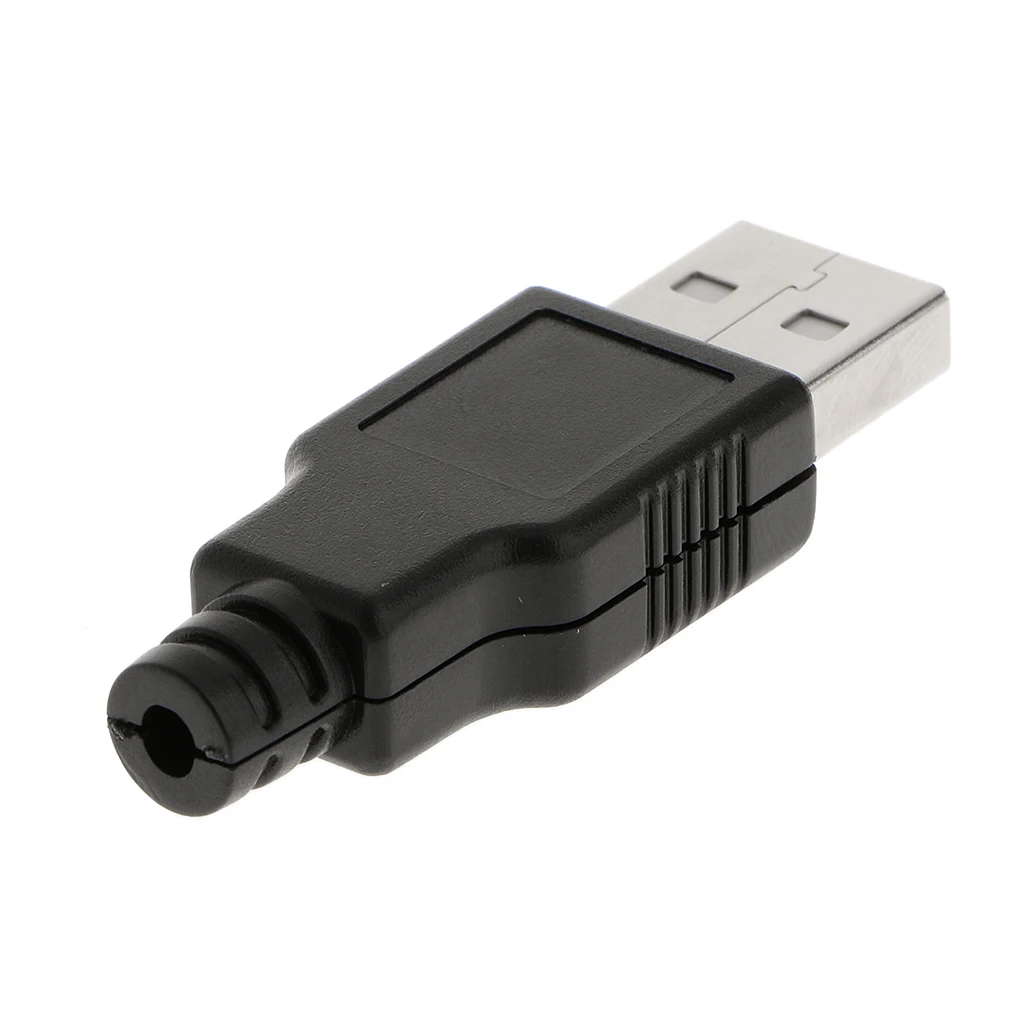 MagiDeal 10 шт. USB Type A 4 контактный штекер Адаптер гнездового соединителя пластиковый