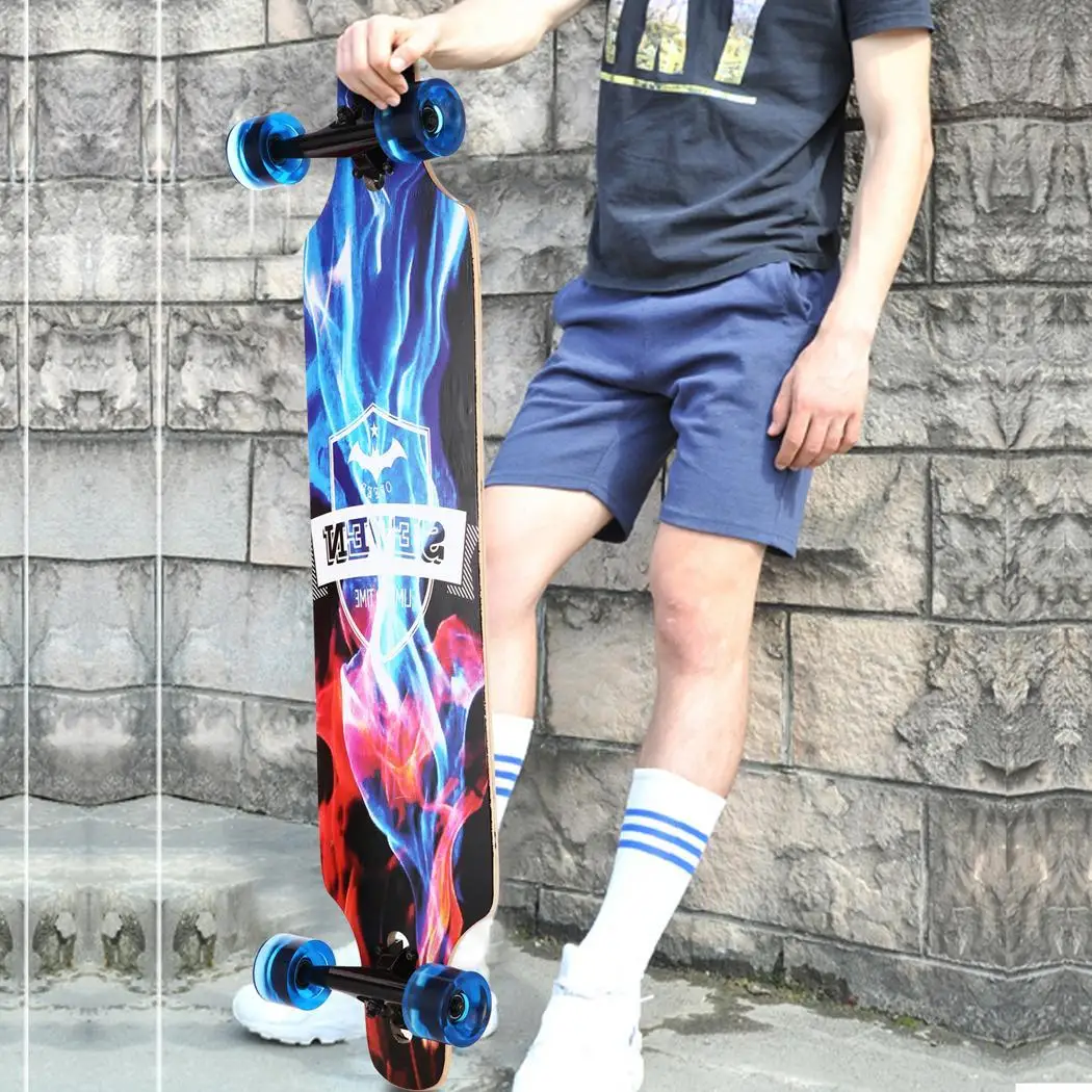 

New 41 inch Canadian Maple Professional Skateboard Road Longboard Skate Board 4 Wheel Downhill Street Long Board