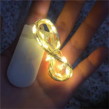 

1M 2M 3M Button Battery LED String Warm White String Lights For Wedding Party Decoration Baby's Room Decorative Fairy Lights Hot