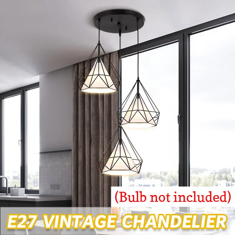 

Smuxi Modern Loft Bar Kitchen Pendant Lamp Northern Diamond Pendant Light For Dining Room Living Room Restaurant