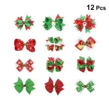 12 шт. рождественские Заколки для волос заколки аксессуары для волос для маленьких девочек Для детей подростков