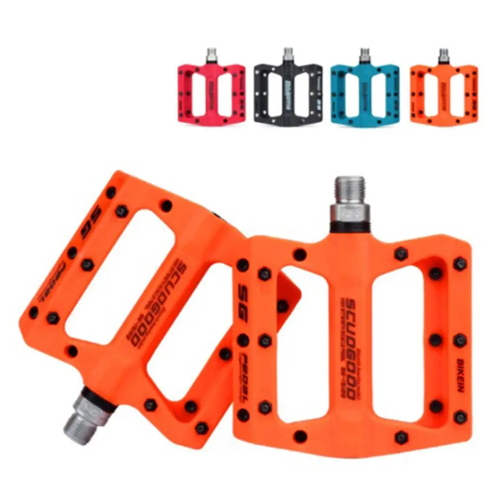 

New BMX MTB 1 pair Pedals Nylon Fiber Mountain Bike flat Pedals for Road BMX Bicycle Anti-Skid Pedals Bike Accessories 9/16 inch