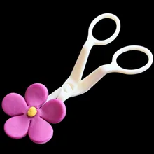 Практичные пластиковые ножницы помадка DIY Декор Съемник цветов из глазури подарок край украшения