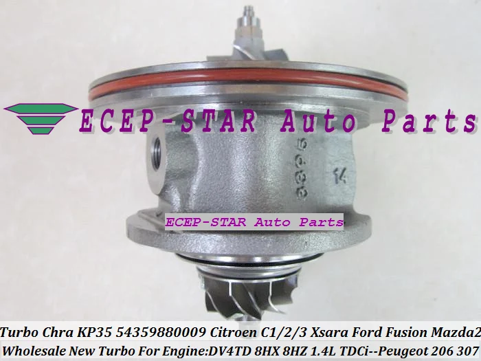 Turbo CHRA Cartridge Core KP35 54359880009  Citroen C1 C2 C3 Xsara Ford Fusion Mazda 2 PEUGEOT 206 307 1.4L TDCi DV4TD 8HX 8HZ (3)