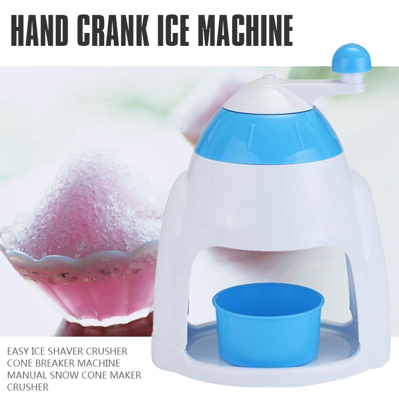 

Easy Ice Shaver Crusher Cone Breaker Machine Manual Snow Cone Maker Crusher