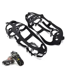 Нескользящие когти ледяные кошки из нержавеющей стали захват лыжные снежные бутсы Пешие прогулки альпинистская обувь цепь противоскользящие бахилы