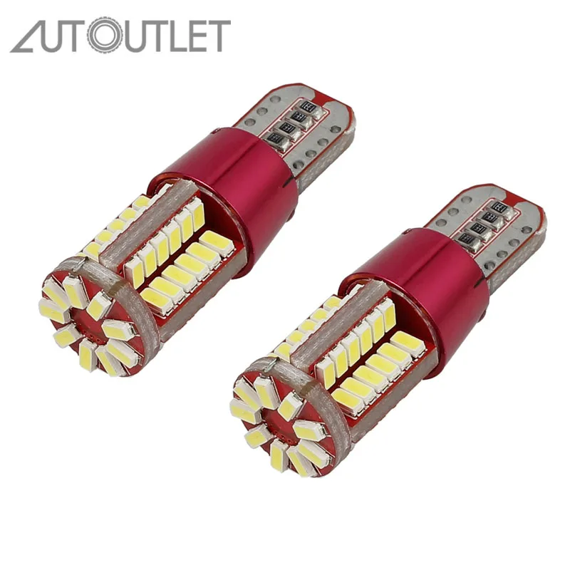 AUTOUTLET 2 шт. Автомобильные светодиодные лампы T10 Canbus 57 SMD 3014 led 194 57SMD 57LED
