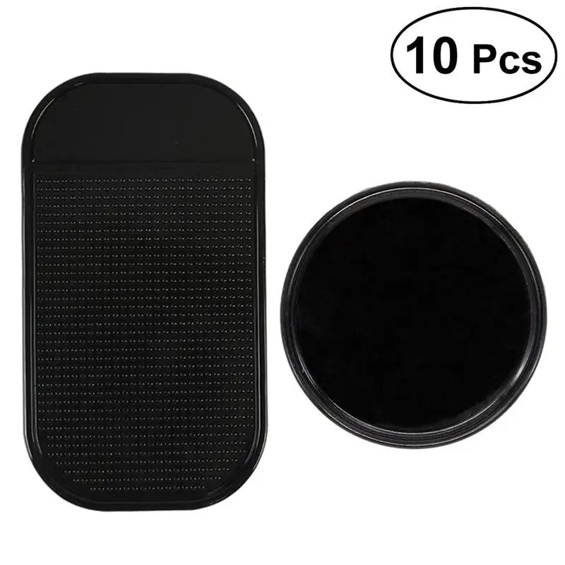 10pcs Anti slip Car Mats Strong Suction Pad Car Dash Mat Heat Resistant Non Slip Pad Universal