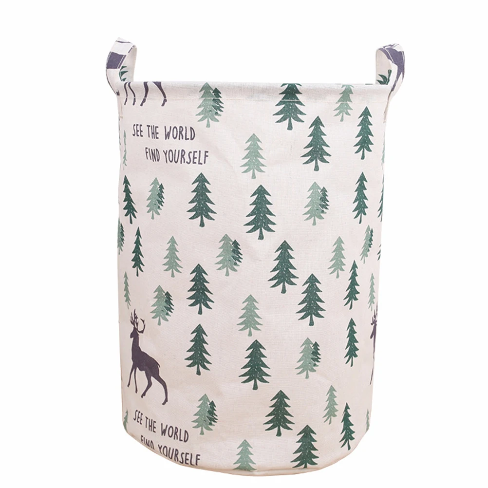 

1Pc Laundry Clothes Basket Cylinder Storage Box Toys Basket Opening Storage Hamper