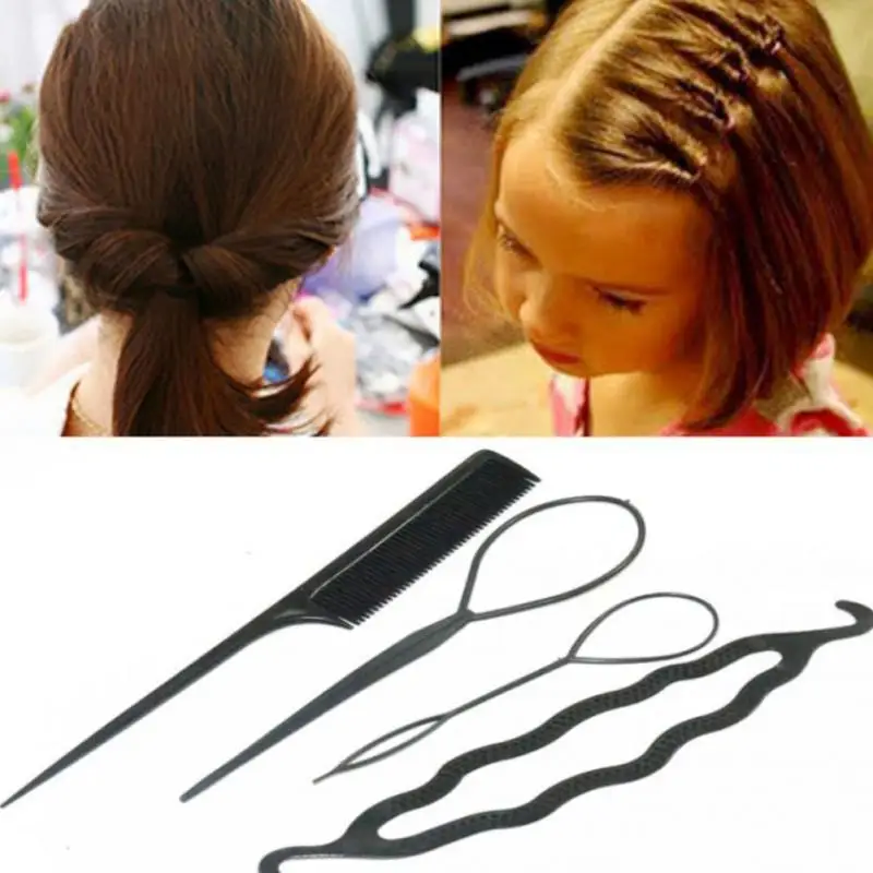 

Women Hairdressing Tools Hair Brush Twist Sponge Foam Hair Curlers Curling Styling Rollers Hair Braid Tool 4Pcs/set